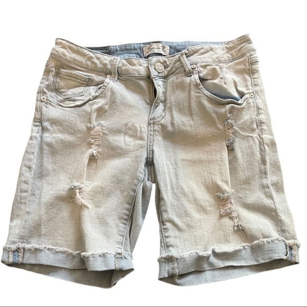 Seven7 Light Blue Denim Short Easy Fit Sz 6 EUC #6182